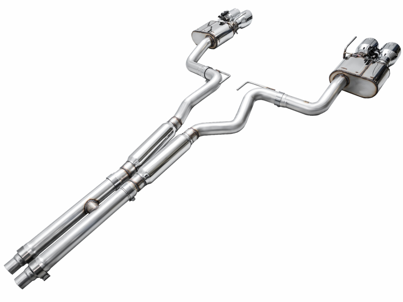 Ford Mustang Performance Exhaust - AWE Tuning - SwitchPath Cat Back - Chrome Silver - 2024+